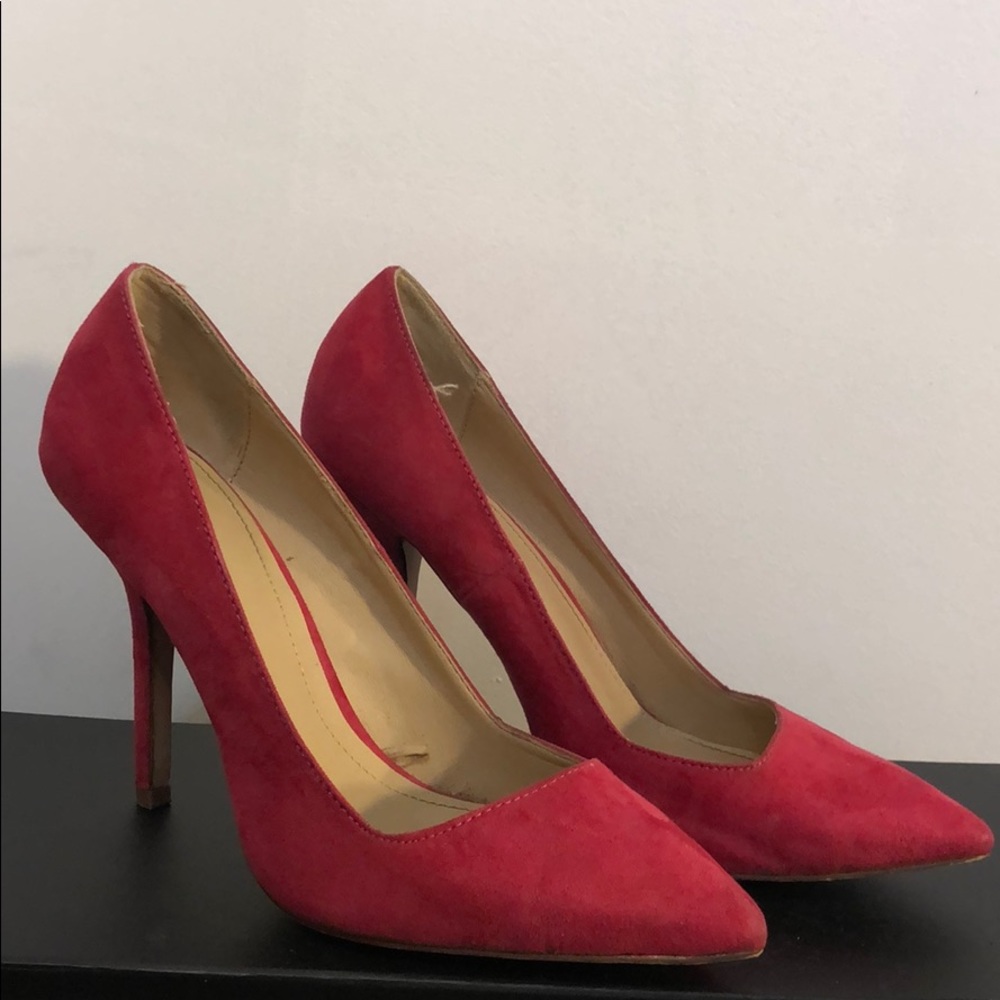 Zara trafaluc suede pink pumps size 39
